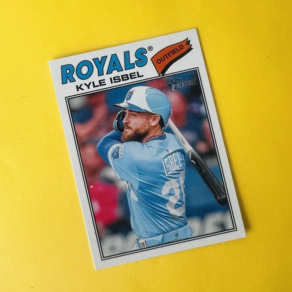2026 Topps Heritage Baseball Kyle Isbel #365 Kansas City‎ Royals Outfield Base